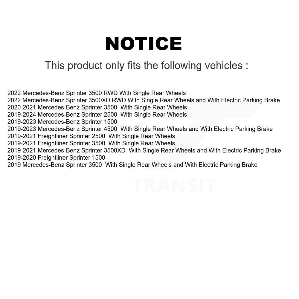 Kit de plaquettes de frein en céramique avant et arrière, pour Mercedes-Benz Sprinter 2500 3500 4500 150