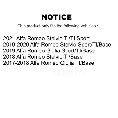 Kit de plaquettes de frein en céramique avant et arrière, pour Alfa Romeo Stelvio Giulia KCX-100650