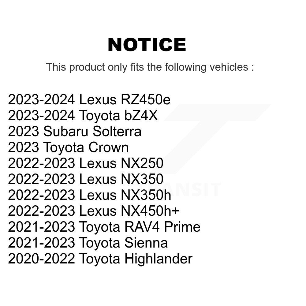 Kit de plaquettes de frein en céramique avant et arrière, pour Toyota Highlander Sienna Lexus RAV4 Prime