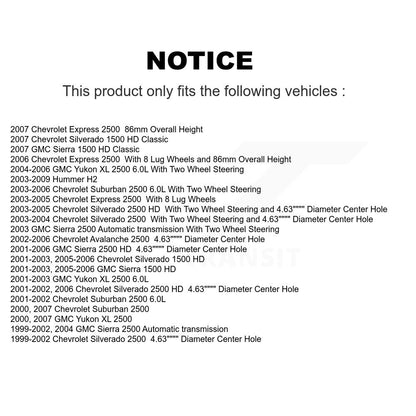 Kit de Rotor de frein à fente de perçage avant et arrière, pour Chevrolet GMC Sierra 2500 HD Silverad