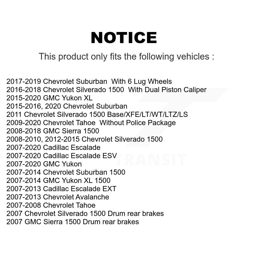 Kit de Rotor de frein à fente de perçage avant et arrière, pour Chevrolet GMC Sierra 1500 Silverado X