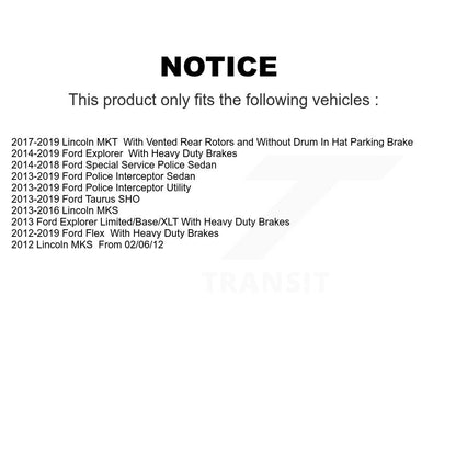 Kit de Rotor de frein à fente de forage avant et arrière, pour Ford Explorer Flex Taurus Police Seda