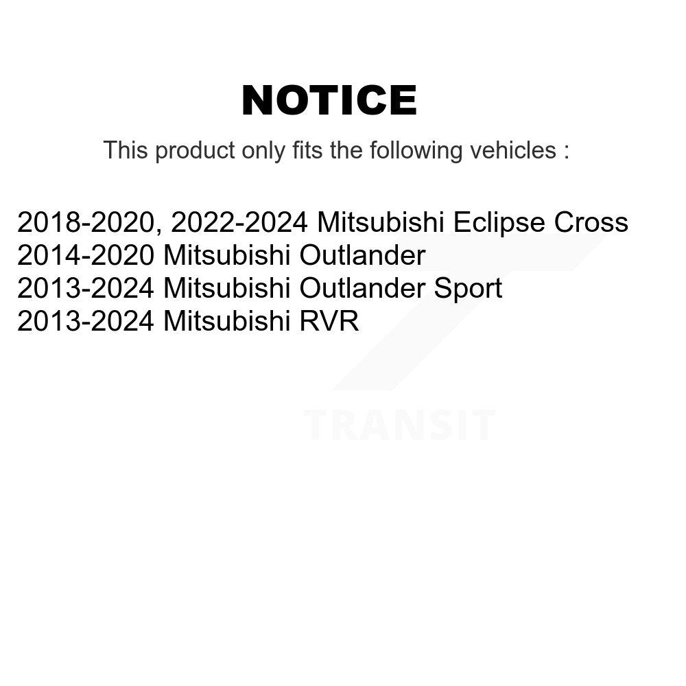 Kit de Rotor de frein à fente de forage avant et arrière, pour Mitsubishi RVR Outlander Eclipse Cros