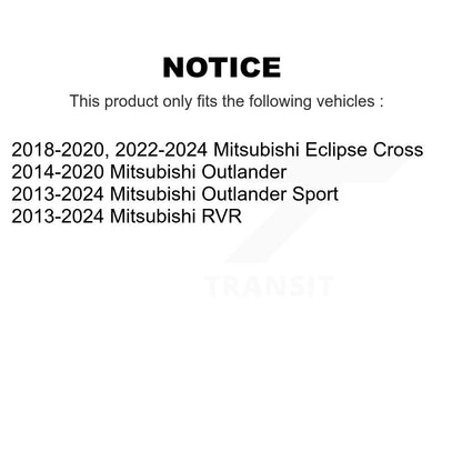 Kit de Rotor de frein à fente de forage avant et arrière, pour Mitsubishi RVR Outlander Eclipse Cros