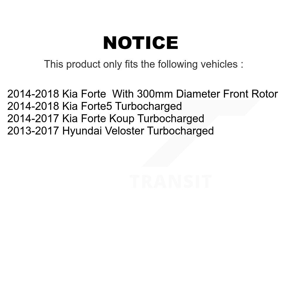 Kit de Rotor de frein à fente de forage avant et arrière, pour Kia Forte Hyundai Veloster Forte5 Kou
