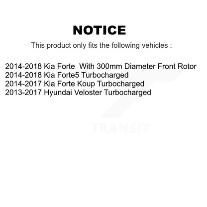 Kit de Rotor de frein à fente de forage avant et arrière, pour Kia Forte Hyundai Veloster Forte5 Kou