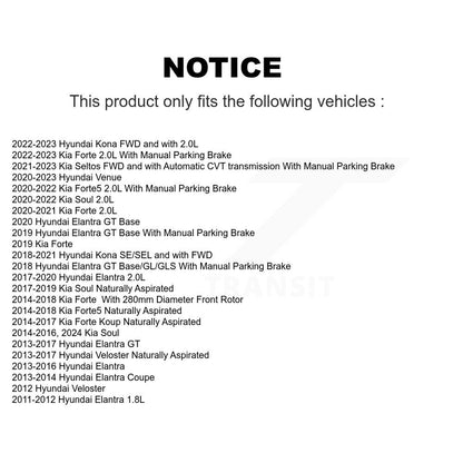 Kit de Rotor de frein à fente de perçage avant et arrière, pour Hyundai Elantra Kia Kona Forte Soul G