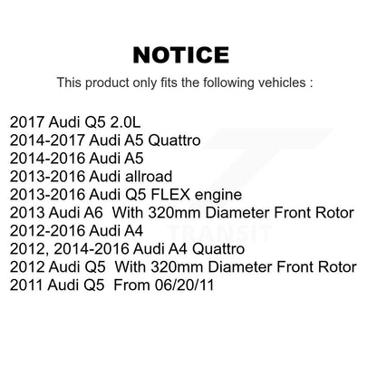Kit de rotors de frein à disque à fente avant et arrière, pour Audi Q5 A4 Quattro A5 allroad A