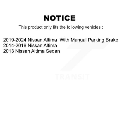 Kit de rotors de frein à disque fendus percés avant et arrière pour Nissan Altima
