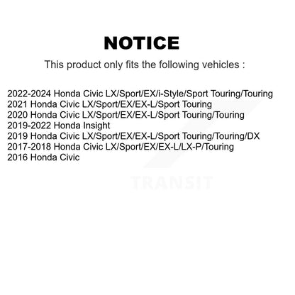 Kit de rotors de frein à disque fendus percés avant et arrière pour Honda Civic Insight