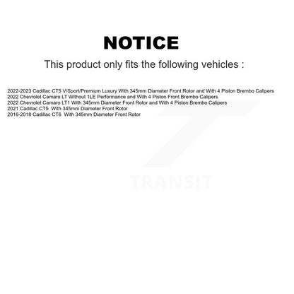 Kit de Rotor de frein à disque, fente de perçage avant et arrière, pour Cadillac CT5 Chevrolet Camaro CT