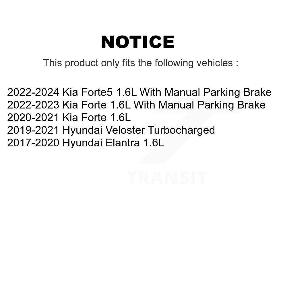 Kit de Rotors de frein à disque de fente de forage avant et arrière pour Hyundai Elantra Kia Forte Forte