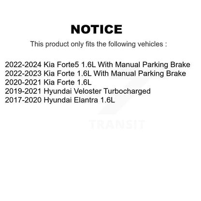Kit de Rotors de frein à disque de fente de forage avant et arrière pour Hyundai Elantra Kia Forte Forte