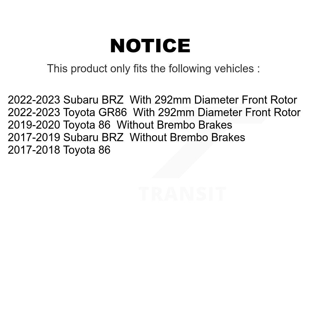 Kit de rotors de frein à disque à fente de forage avant et arrière, pour Subaru BRZ Toyota 86 GR8