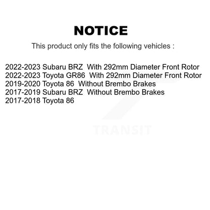 Kit de rotors de frein à disque à fente de forage avant et arrière, pour Subaru BRZ Toyota 86 GR8