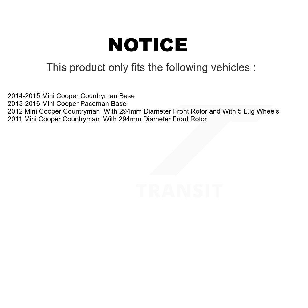 Kit de rotors de frein à disque à fente avant et arrière, pour Mini Cooper Countryman Pacema