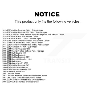 Kit de plaquettes semi-métalliques de Rotor de frein de fente de forage avant pour GMC Sierra 1500 Chevrole