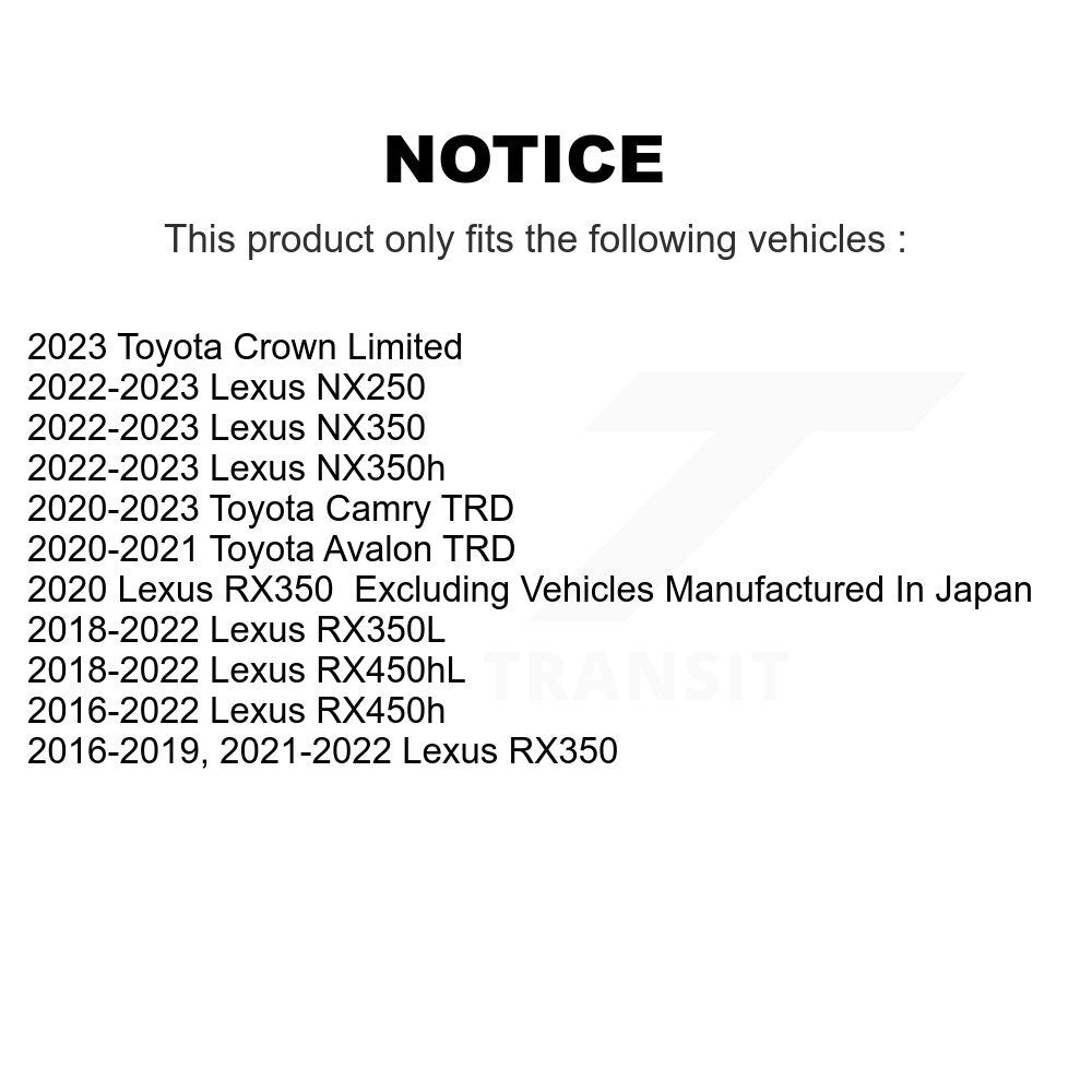 Kit de plaquettes en céramique pour Rotor de frein, fente de perçage avant, pour Lexus RX350 Toyota Camry RX450