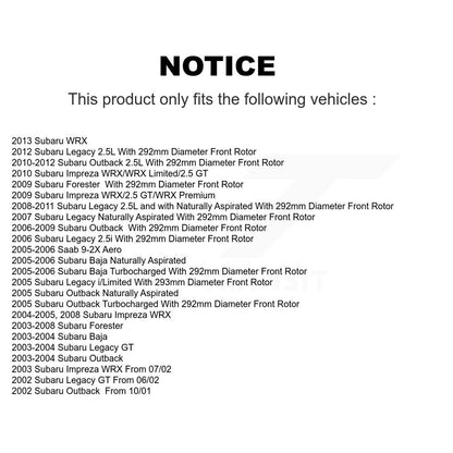 Kit de plaquettes en céramique pour Rotor de frein, fente de perçage avant, pour Subaru Outback Forester Imprez