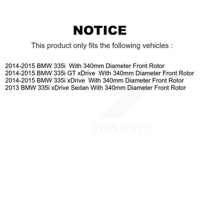 Kit de plaquettes semi-métalliques de Rotor de frein à disque à fente avant percée pour BMW 335i xDrive G