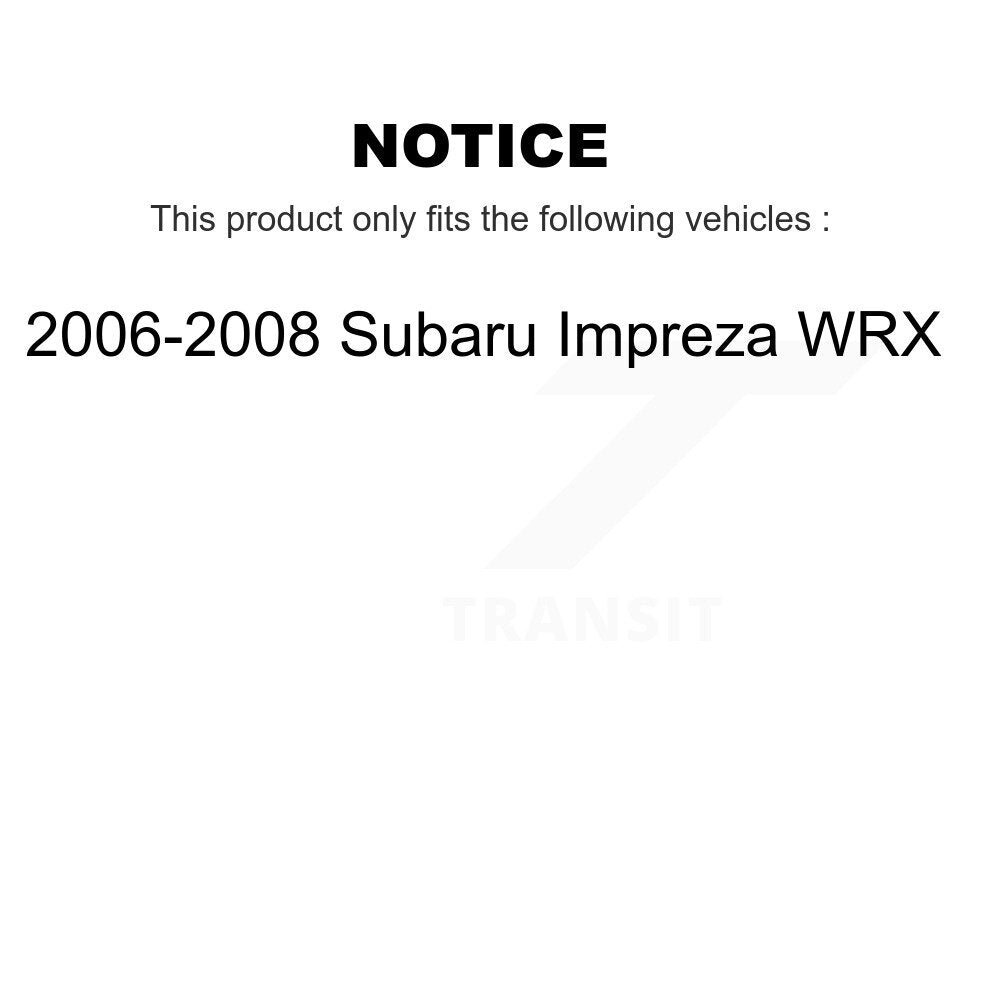 Kit de plaquettes de frein en céramique, Rotors de frein à fente avant percés pour Subaru Impreza WR 2006 – 2008