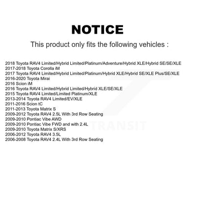 Kit de plaquettes en céramique pour Rotor de frein, fente de perçage avant, pour Toyota RAV4 Matrix Pontiac Vib