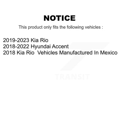 Kit de Rotor de frein à disque et de plaquettes en céramique, fente avant percée, pour Kia Rio Hyundai Accen