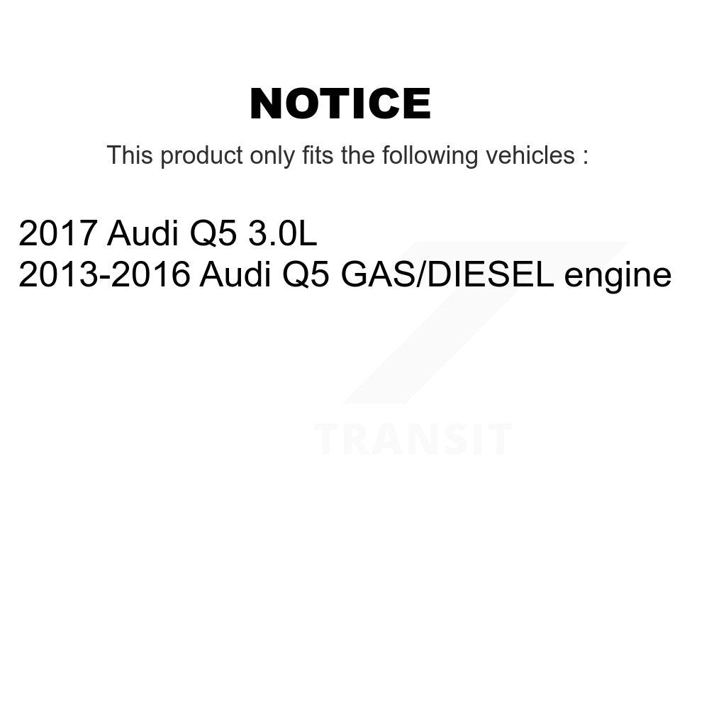 Kit de plaquettes semi-métalliques de rotors de frein à disque fendus percés à revêtement avant pour Audi Q