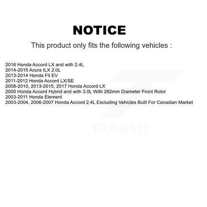 Kit de plaquettes en céramique pour Rotors de frein à fente avant, pour Honda Accord, élément adapté Acur