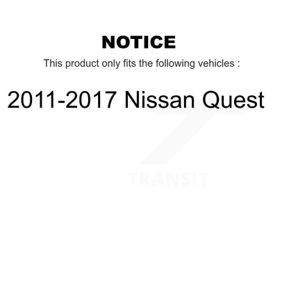 Rotor de frein à disque à fente avant et kit de plaquettes en céramique pour Nissan Ques 2011 – 2017