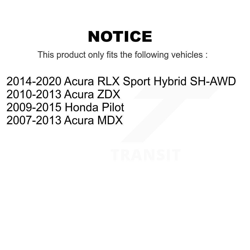 Kit de plaquettes en céramique pour Rotor de frein à fente avant percée, pour Honda Pilot Acura MDX RLX ZD