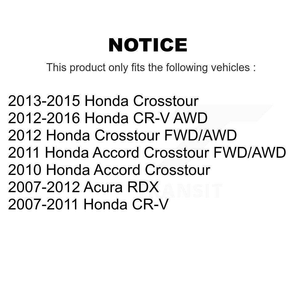 Rotor de frein à fente percée avant et Kit de plaquettes en céramique pour Honda CR-V Acura RDX Accor