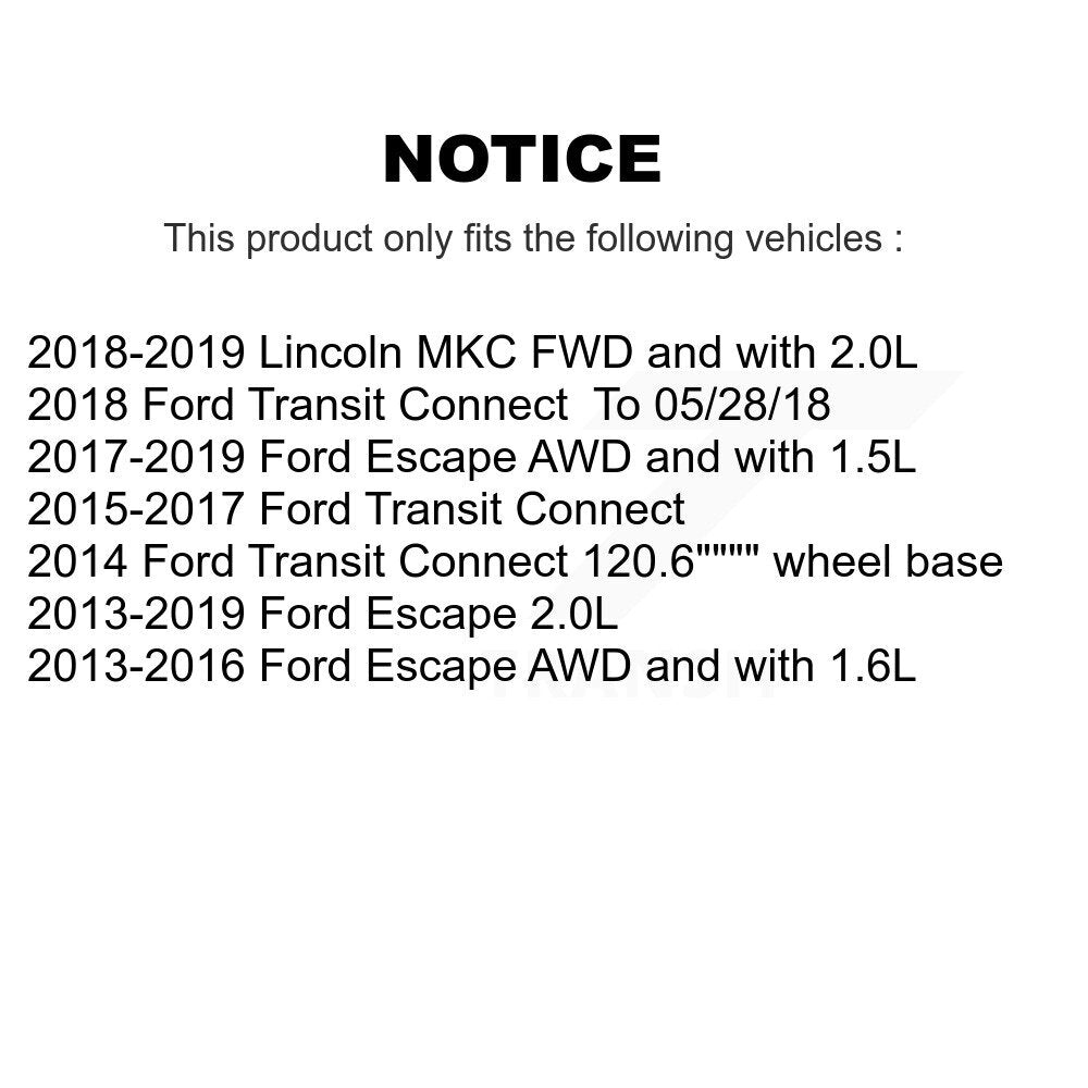 Kit de plaquettes en céramique pour Rotor de frein, fente de perçage avant, pour Ford Escape Transit Connect MK