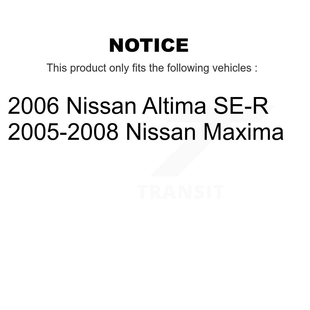 Kit de Rotors de frein à disque de fente de foret de tampon en céramique avant et arrière pour Nissan Altima Maxim