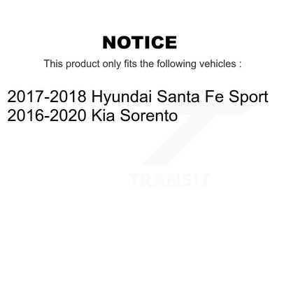 Kit de Rotors de frein à fente de forage de tampon en céramique avant et arrière pour Kia Sorento Hyundai Sant