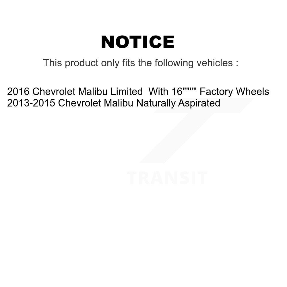 Kit de Rotor de frein à fente percée avec tampons en céramique avant et arrière, pour Chevrolet Malibu Limite