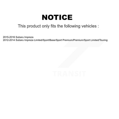 Kit de Rotor de frein à disque avec fente de forage revêtue de tampons en céramique avant et arrière pour Subaru Imprez