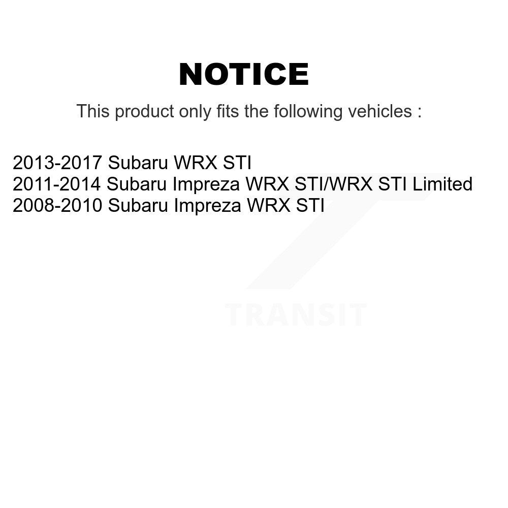 Kit de Rotor de frein à fente percée à plaquettes semi-métalliques avant et arrière pour Subaru Impreza WR