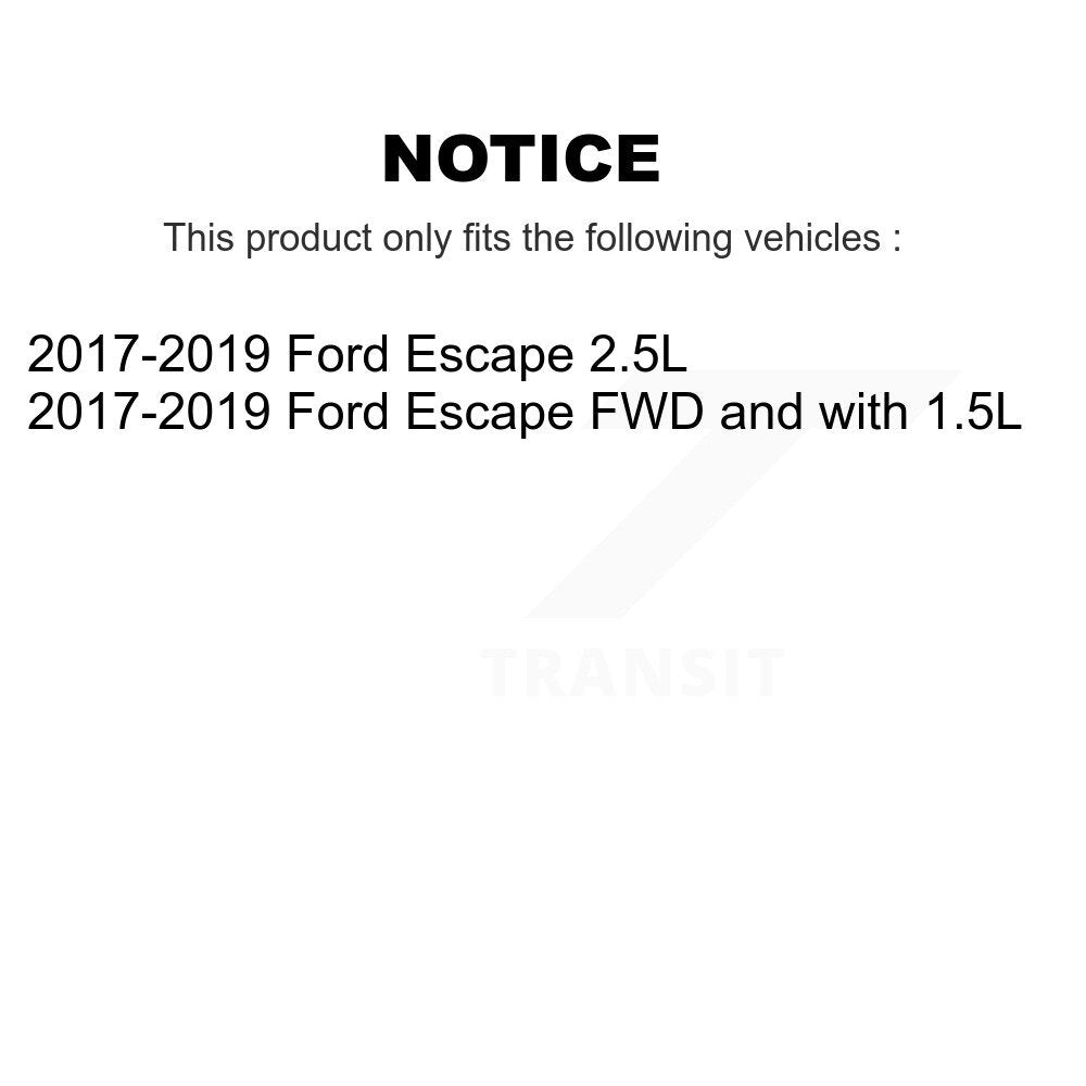 Kit de rotor de frein à disque avec plaquettes semi-métalliques avant et arrière, fente percée, pour Ford Escap