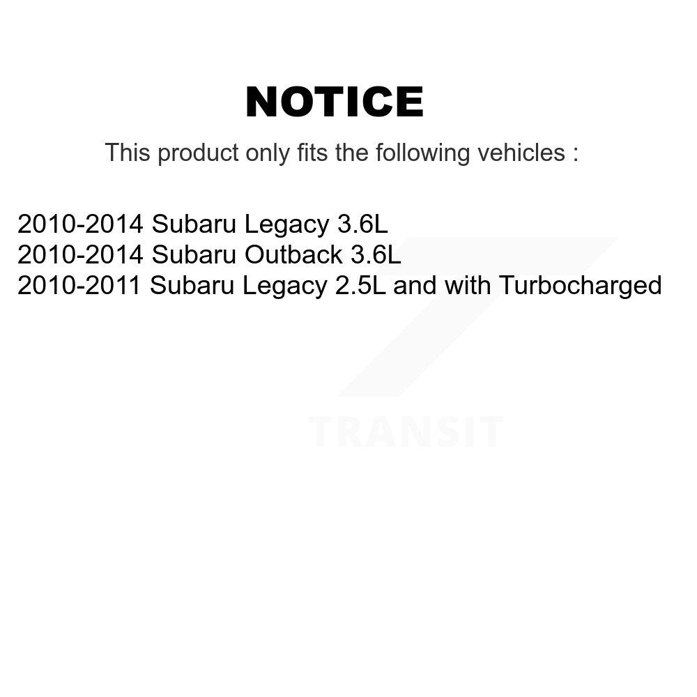 Kit de Rotor de frein à disque de fente de foret de tampon en céramique avant et arrière pour Subaru Outback Legac