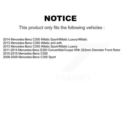 Kit de Rotor de frein à fente percée à plaquettes semi-métalliques avant et arrière, pour Mercedes-Benz C30