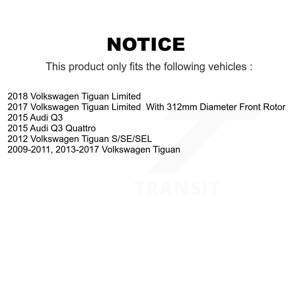 Kit de rotor de frein à fente semi-métallique avant et arrière en céramique, pour volkswagen