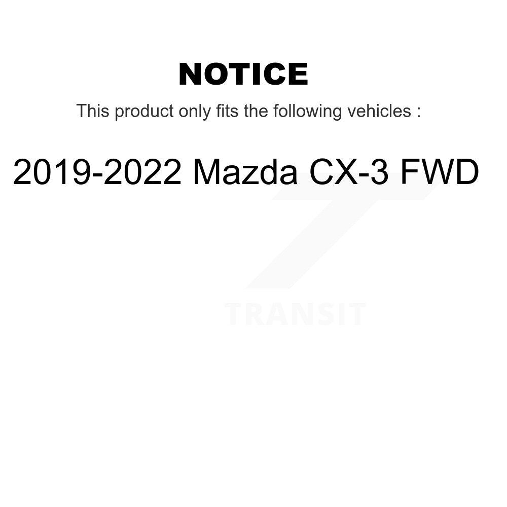 Kit de Rotor de frein à fente percée avec tampons en céramique avant et arrière, pour Mazda CX-3 FW 2019 – 2022