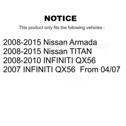 Kit de Rotor de frein à fente percée avec tampons en céramique avant et arrière, pour Nissan TITAN Armada QX5