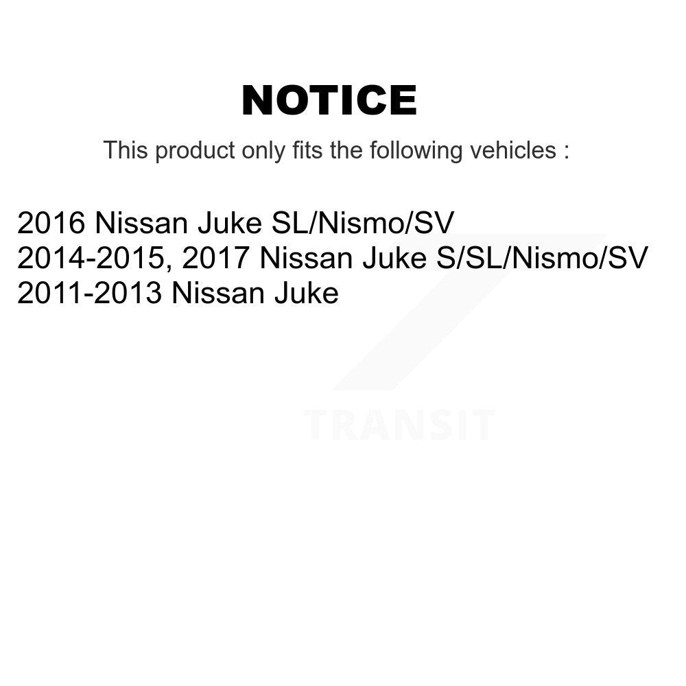 Kit de rotors de frein à disque à fente percée avec revêtement de tampon en céramique avant et arrière pour Nissan Juk