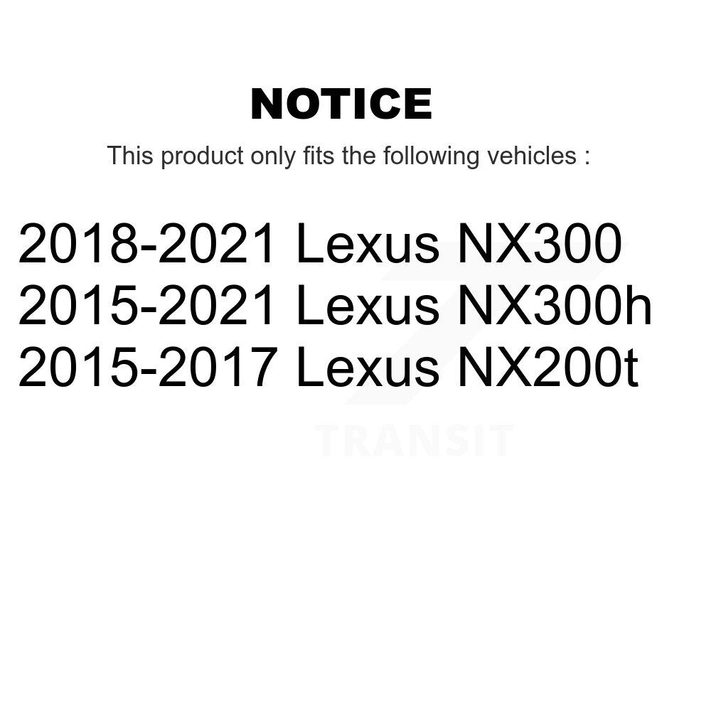 Kit de Rotors de frein à fente de forage de tampon en céramique avant et arrière pour Lexus NX300 NX200t NX300