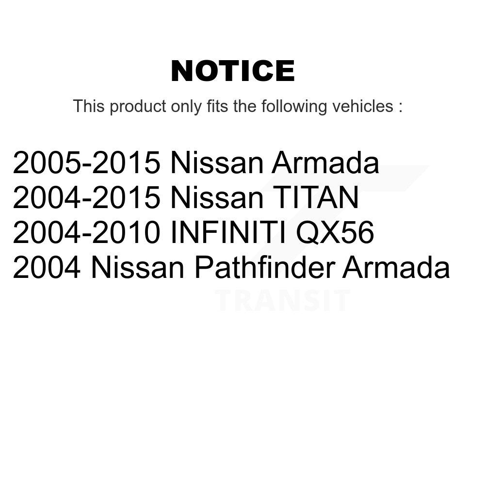 Rotor de frein à fente arrière percé et Kit de plaquettes en céramique pour Nissan TITAN Armada INFINIT