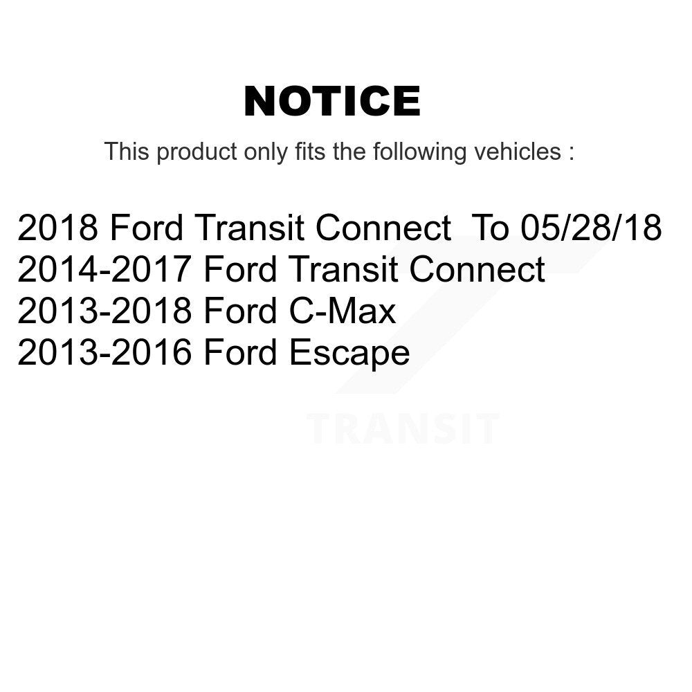 Kit de plaquettes de frein semi-métalliques pour rotors de frein à fente arrière, pour Ford Escape Transit c-ma