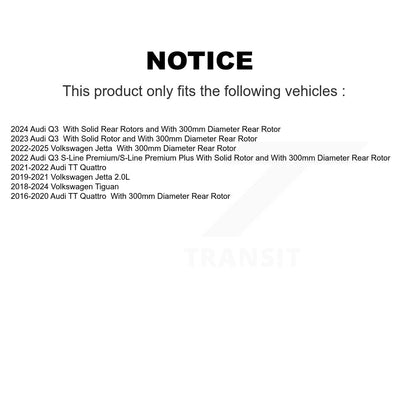 Kit de plaquettes en céramique pour Rotors de frein à fente de forage arrière, pour Volkswagen Tiguan Jetta Audi Q