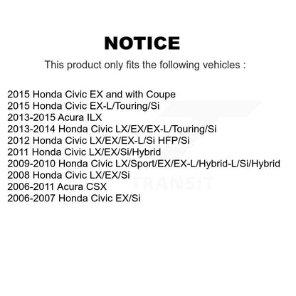 Kit de plaquettes en céramique pour Rotor de frein à disque, fente arrière percée, pour Honda Civic Acura CSX IL